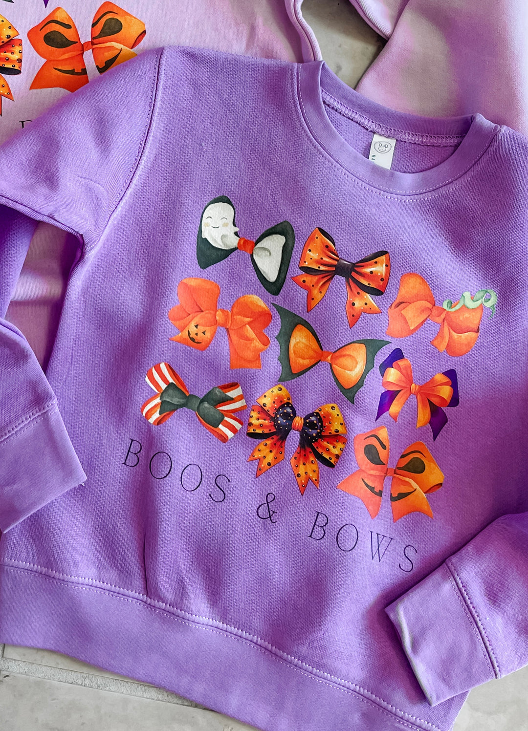 Toddler Boos & Bows Sweatshirt - Lavender