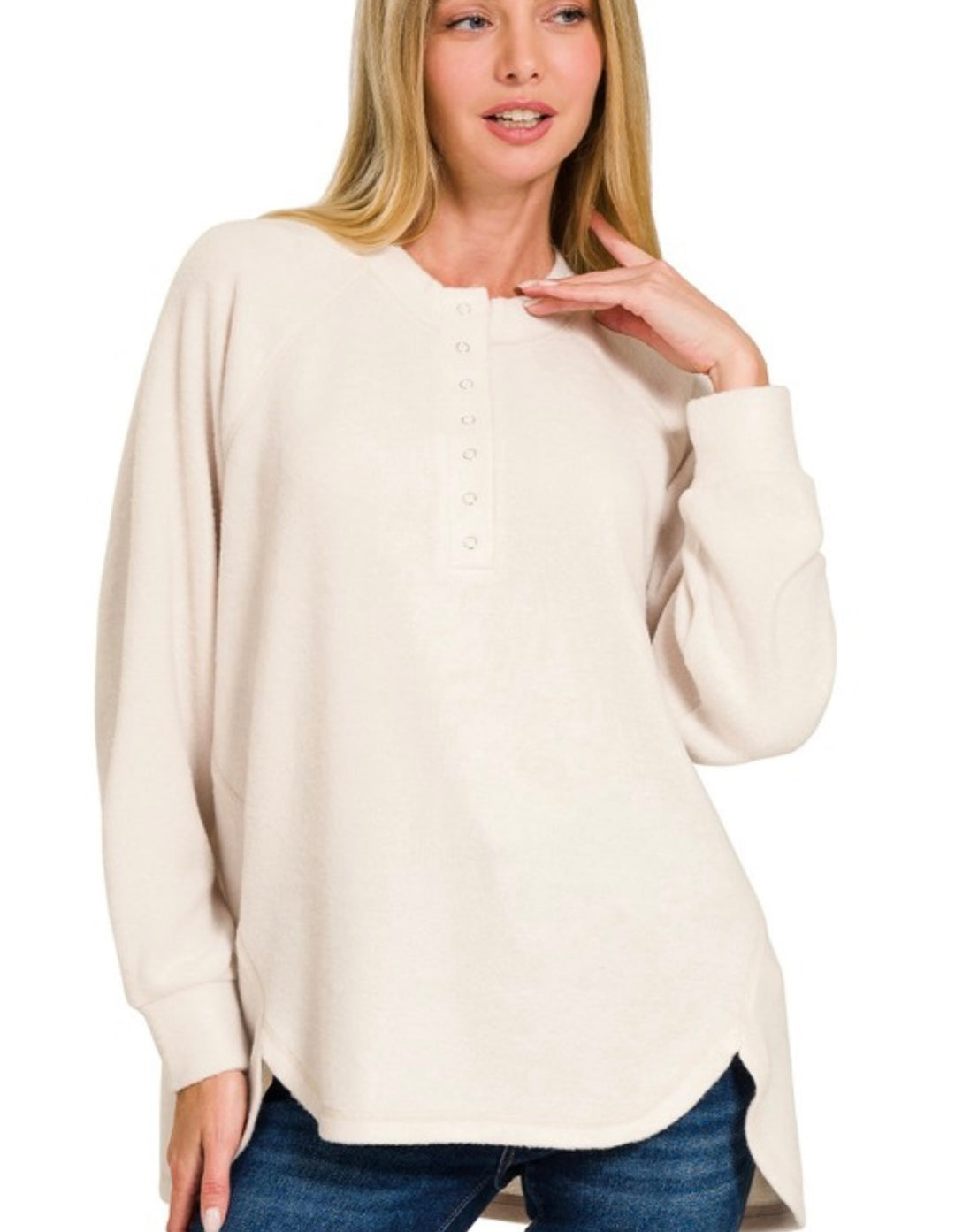 Hillary Henley Top - Ivory