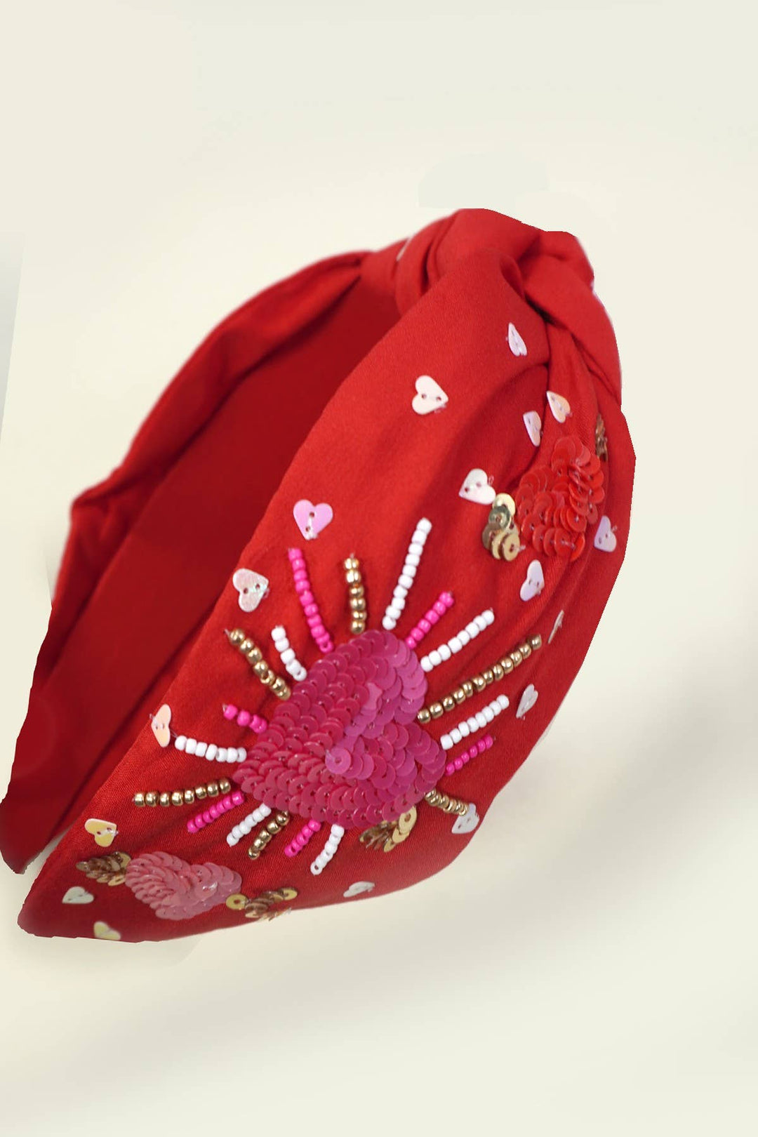 VALENTINE HEART BEADED HEADBAND