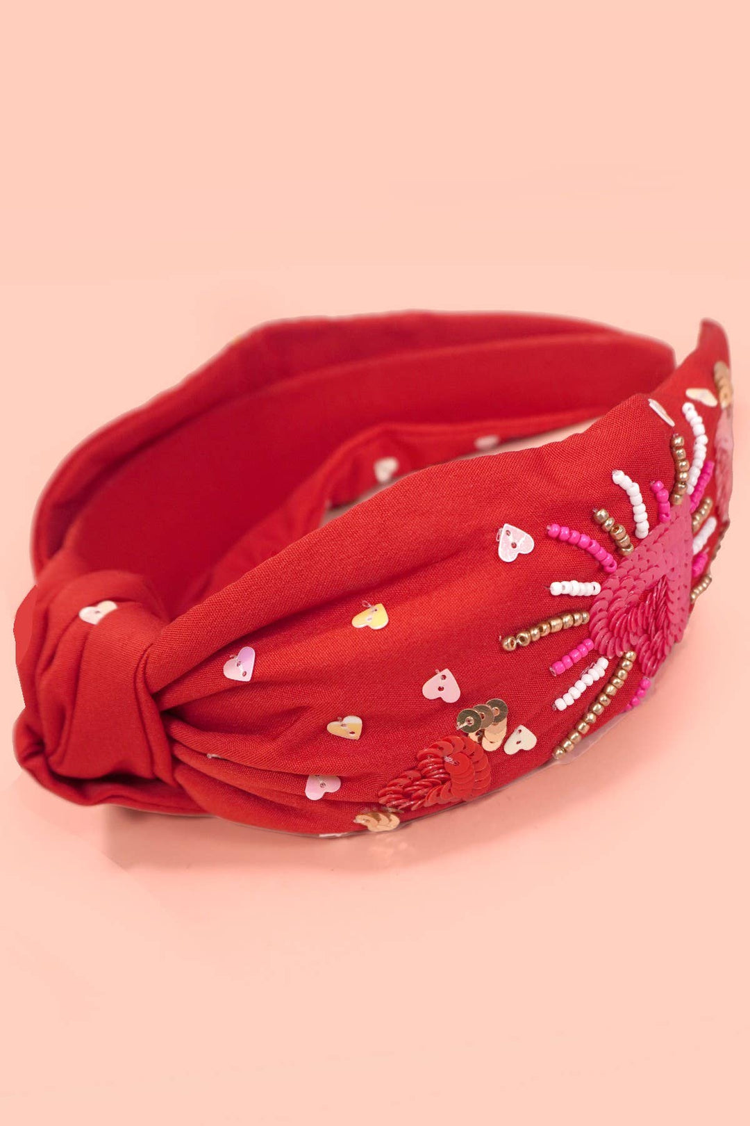 VALENTINE HEART BEADED HEADBAND