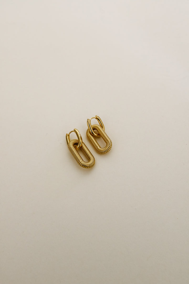 Double Hoop Earrings - Gold