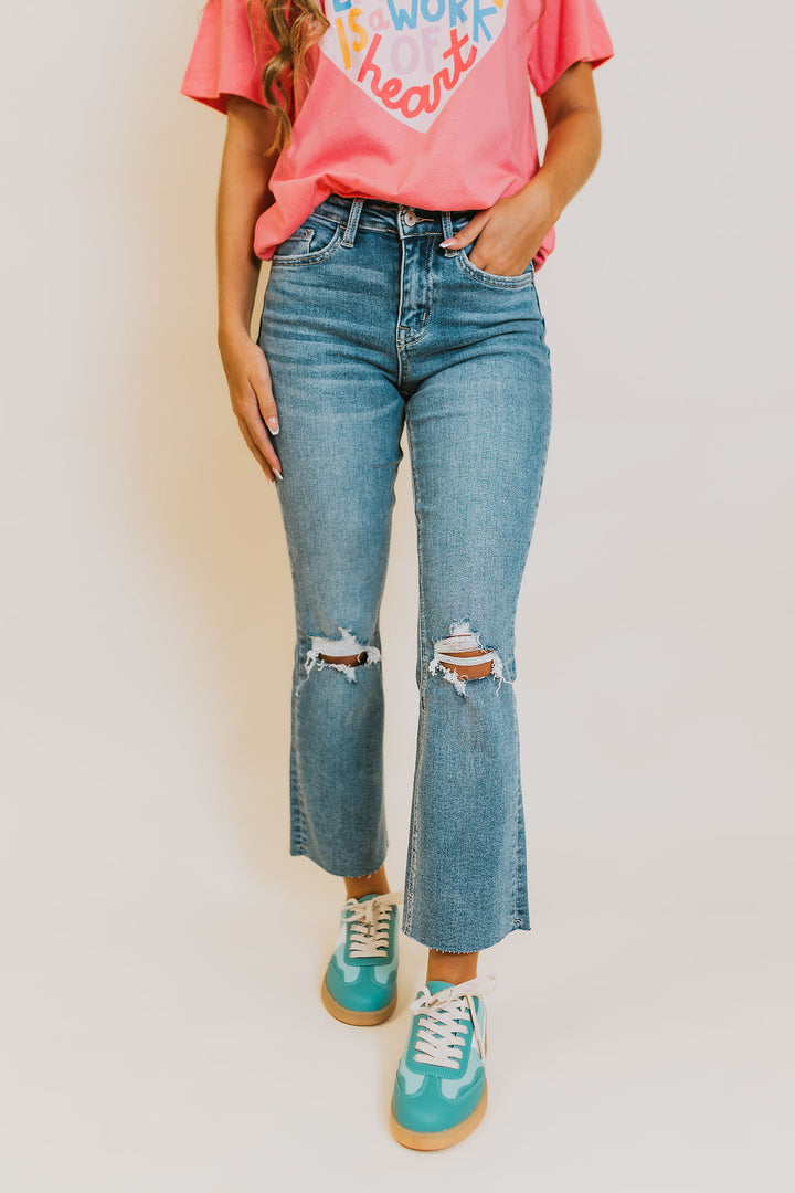 COVINGTON CROP FLARE JEANS