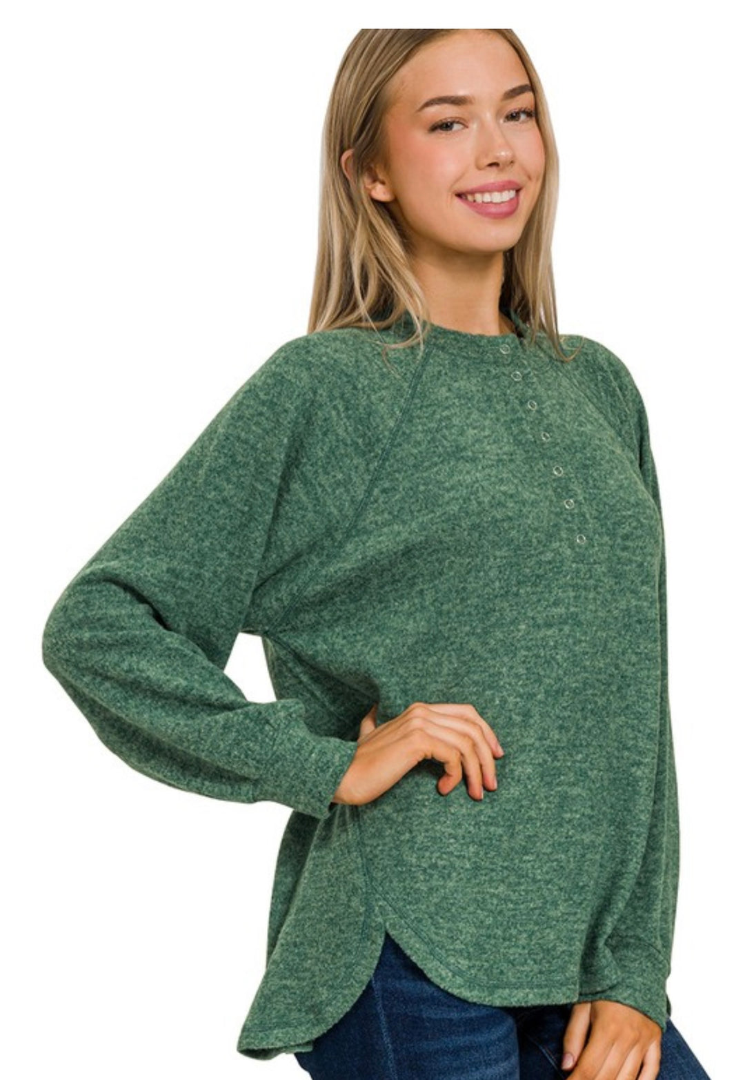 PREORDER Hillary Henley Top - Green