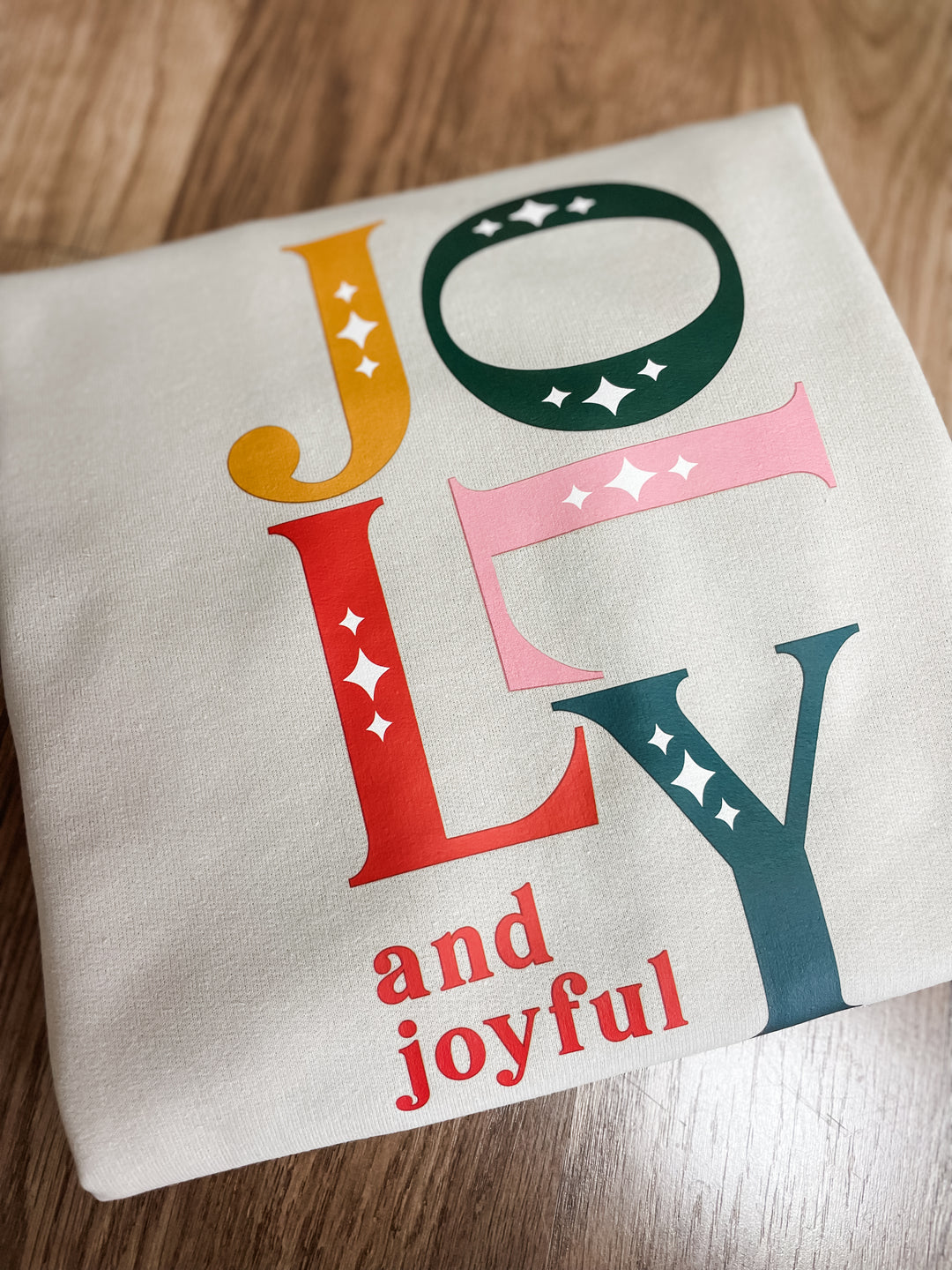 Jolly & Joyful Sweatshirt - Sand