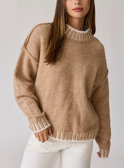 Willow Sleeve Sweater - Taupe