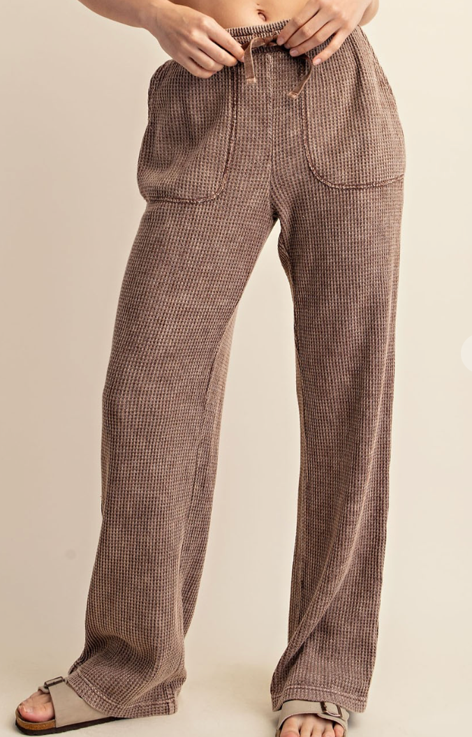 Whitley Waffle Pants - Brown