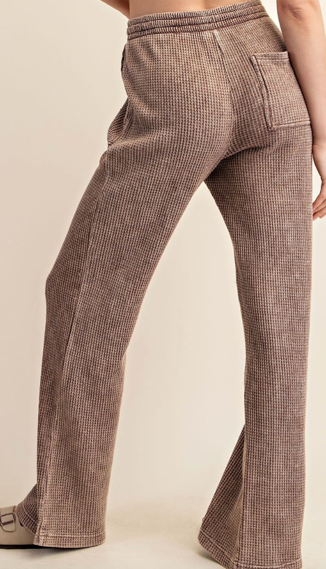 Whitley Waffle Pants - Brown