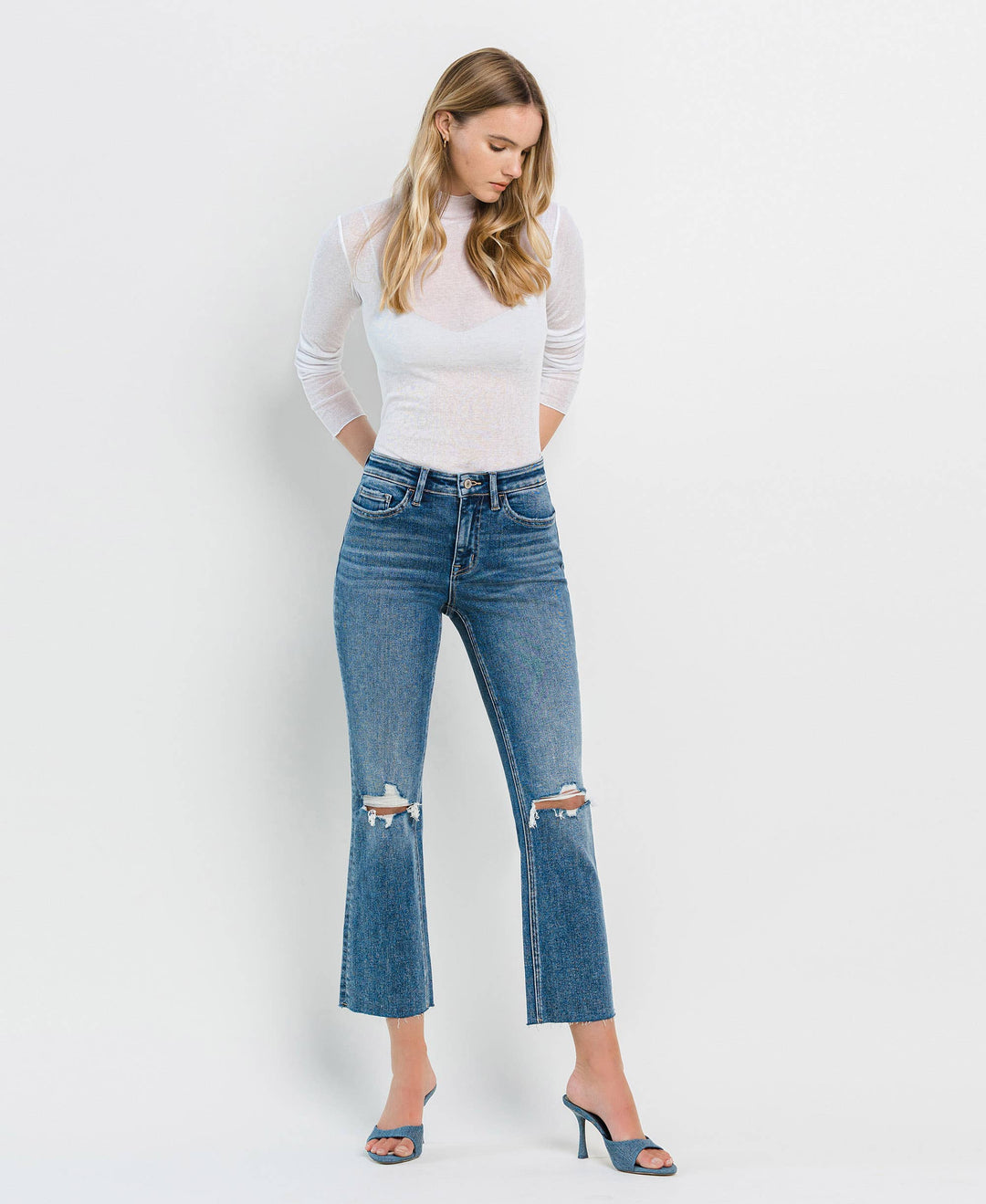 COVINGTON CROP FLARE JEANS